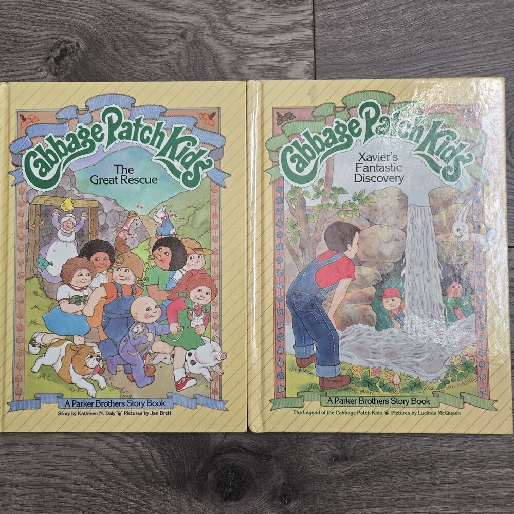 Vtg 1984 Cabbage Patch Kids Book Lot Xavier's Fantastic Discovery Great Rescue